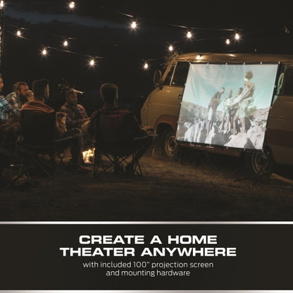 Image Pro 720P HD TFT LCD Projector with 100 Inch Portable Screen