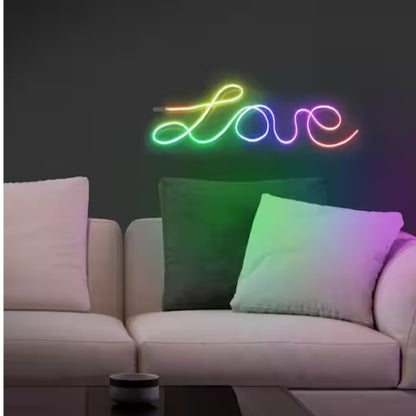 2pk 6.5ft Custom Neon Flex LED Light Strip and 3D Memory Wire Core, Shapes-it and Build Words