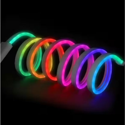 2pk 6.5ft Custom Neon Flex LED Light Strip and 3D Memory Wire Core, Shapes-it and Build Words