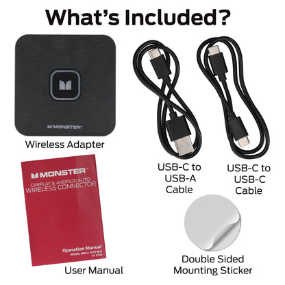 Wireless CarPlay Adapter Compatible with Apple CarPlay & Android Auto