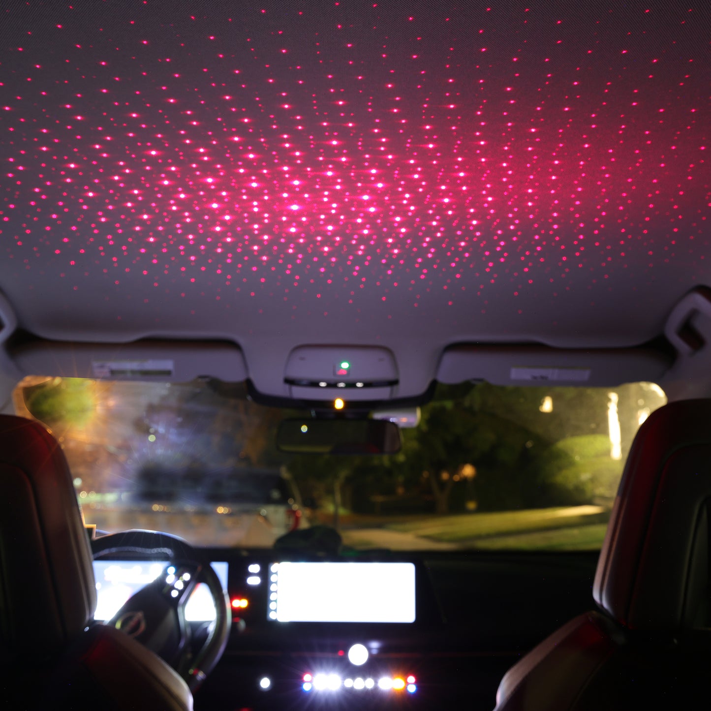 8" Red Starry Night LED Laser Light: USB-Powered Laser Accent