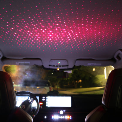 8" Red Starry Night LED Laser Light: USB-Powered Laser Accent