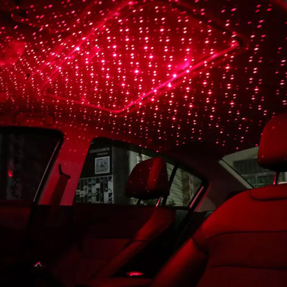 8" Red Starry Night LED Laser Light: USB-Powered Laser Accent