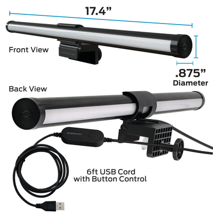 LED Duo Monitor Light Bars: Smart Color, Razer Chroma, App Control