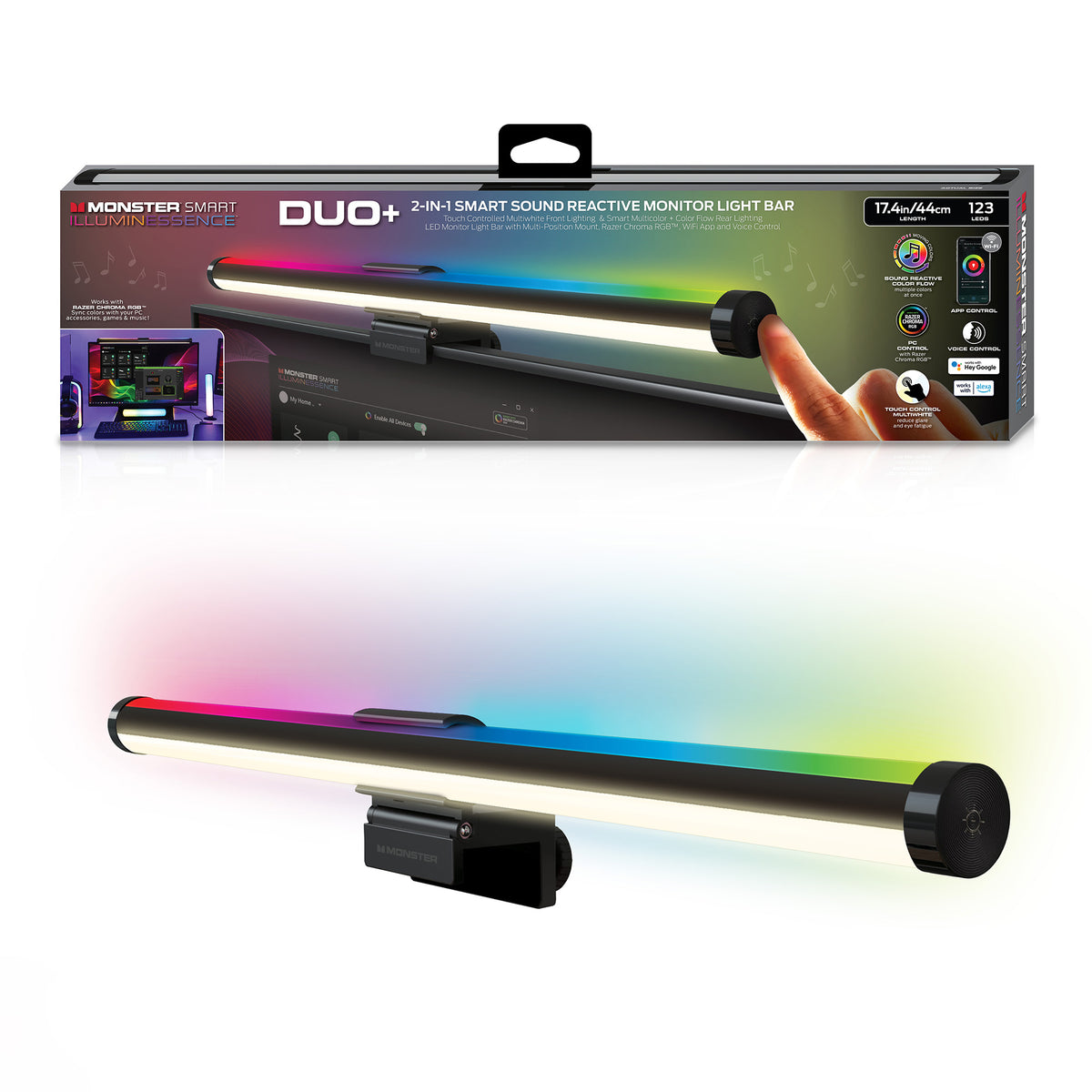 LED Duo Monitor Light Bars: Smart Color, Razer Chroma, App Control ...