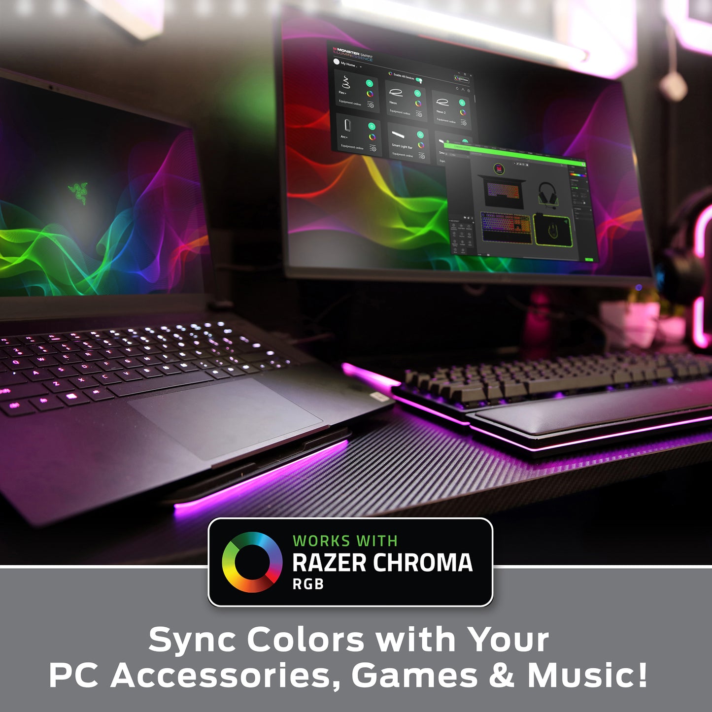 3D Prism 4-Pack Interlocking RGBIC LED Wall Lights, Music Sync, Voice & App Control