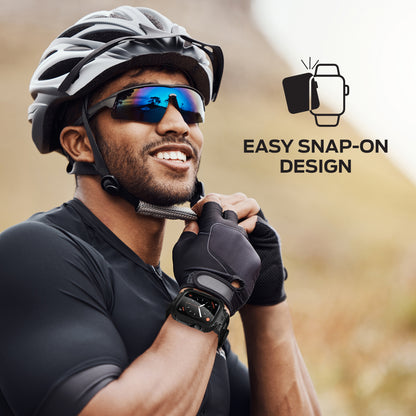 Rugged Smart Watch Band Compatible with Apple Watch, Military Grade Protective Case with Touch Sensitive Screen Cover