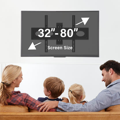 Monster Full Motion TV Mount for 32”-80” TVs up to 88 Lbs., Flat Panel Swivel & Tilt Television Mount