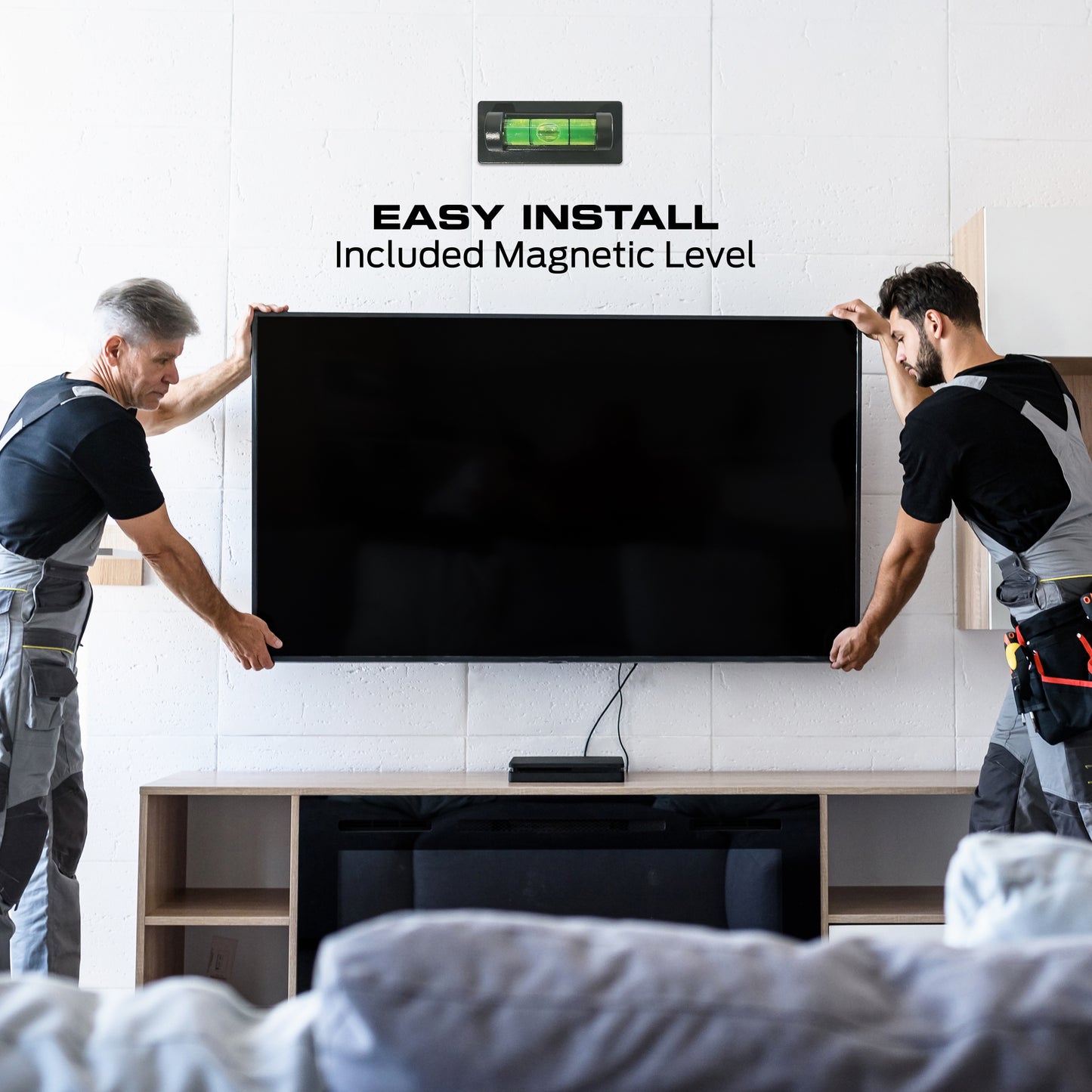 Monster Full Motion TV Mount for 32”-80” TVs up to 88 Lbs., Flat Panel Swivel & Tilt Television Mount