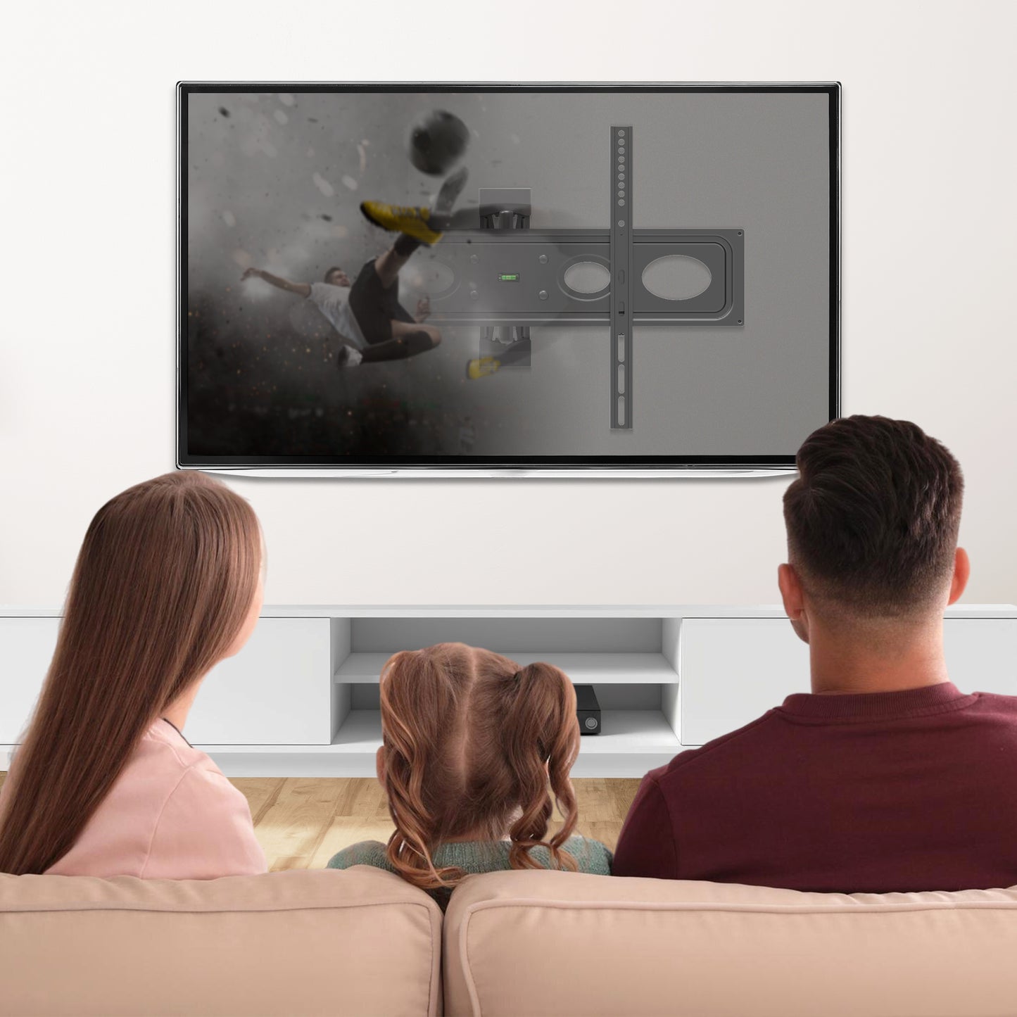 Monster Full Motion TV Mount for 32”-80” TVs up to 88 Lbs., Flat Panel Swivel & Tilt Television Mount