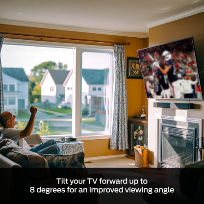 Monster Black Standard Tilt TV Wall Mount for 32" to 80" TVs - 88lb Capacity - Low-Profile 0° to 8° Tilt Adjustment - Includes Magnetic Level - Universal VESA 600x400 Compatible