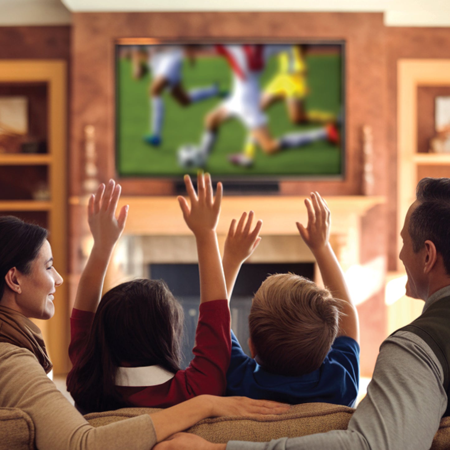 Monster Black Full Motion TV Wall Mount for 13"-42" Flat Screens | Swivel, Tilt, Articulating | Max 55 lbs | VESA 200x200