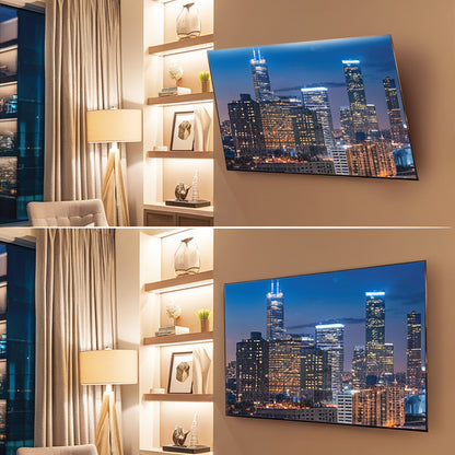 Black Large Tilt TV Wall Mount - Fits 42" to 90" TVs, 135 lbs Capacity, VESA 880x600, Integrated Magnetic Level