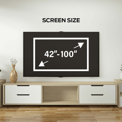 Black Large Tilt TV Wall Mount - Fits 42" to 90" TVs, 135 lbs Capacity, VESA 880x600, Integrated Magnetic Level