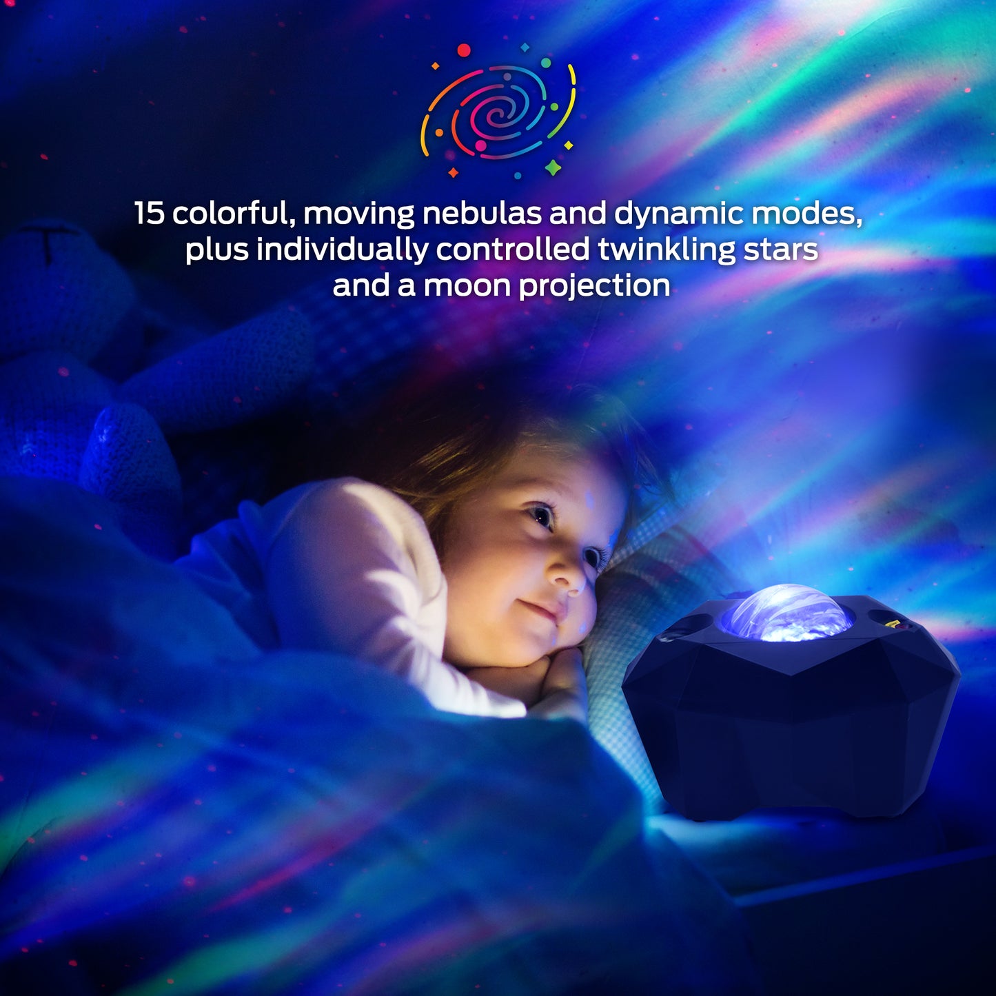 Monster Black Galaxy Light Projector & Bluetooth Sound Machine (10 Sounds)