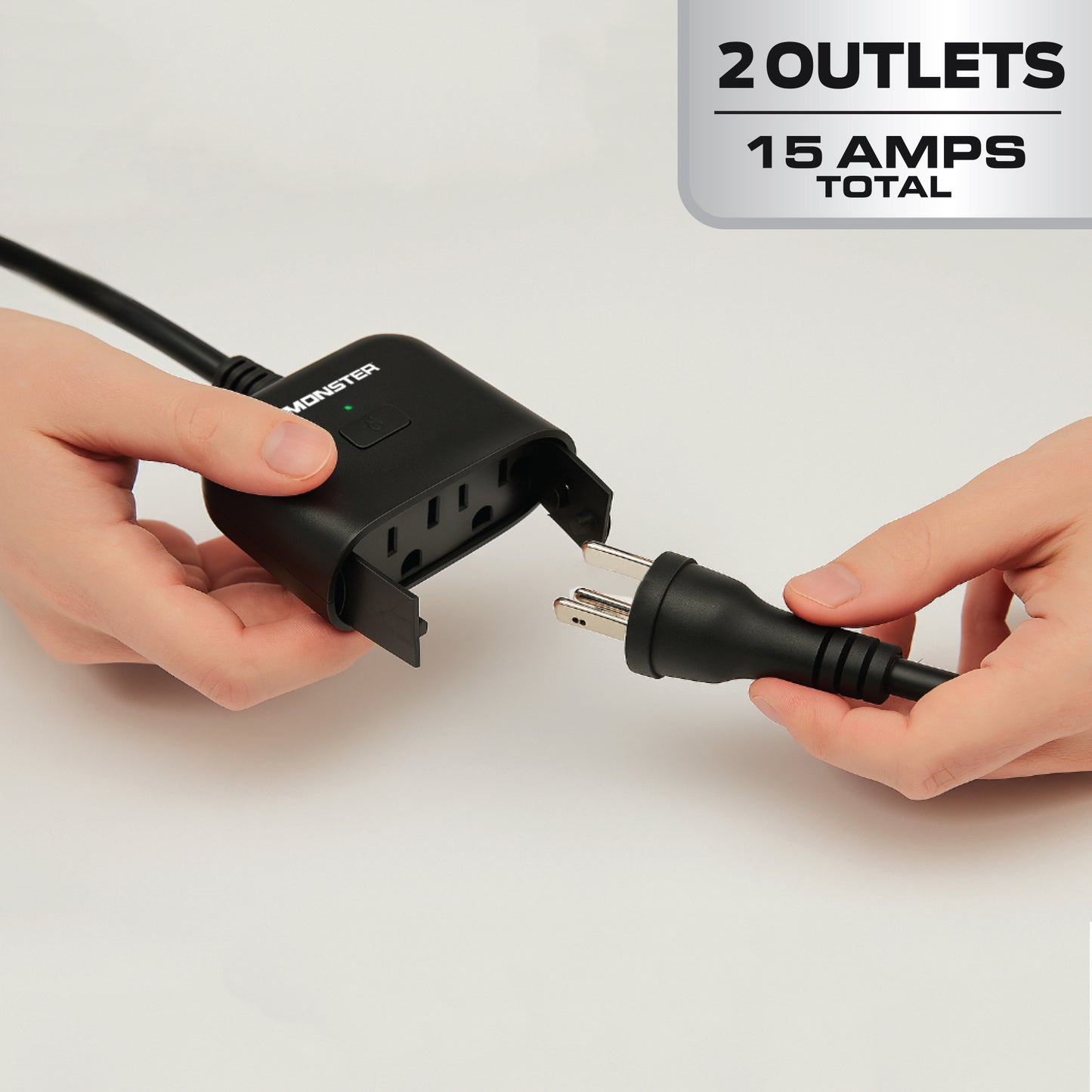 Monster Smart Dual Outdoor Plug with Wi-Fi, Weather-Resistant, 2 Outlets Compatible with Alexa & Google Home