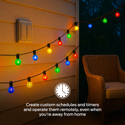 Monster Smart Dual Outdoor Plug with Wi-Fi, Weather-Resistant, 2 Outlets Compatible with Alexa & Google Home