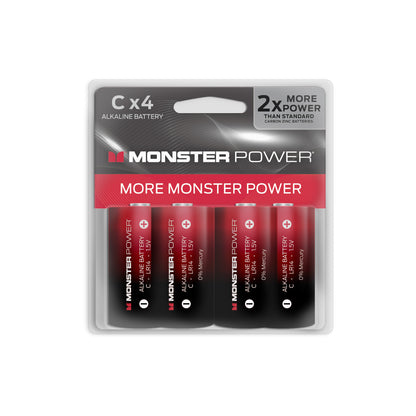 4 Pack C Alkaline Batteries