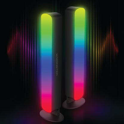 2 Pack Smart Wi-Fi Light Bars, Multi-Color RGB+IC Razor Chroma TV & Gaming, Dimmable, Sound Reactive, App & Voice Control