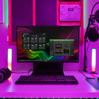 2 Pack Smart Wi-Fi Light Bars, Multi-Color RGB+IC Razor Chroma TV & Gaming, Dimmable, Sound Reactive, App & Voice Control