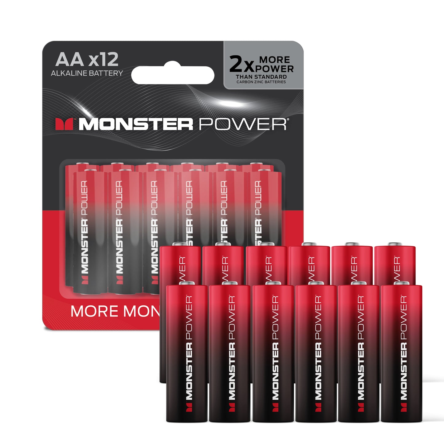 AA Batteries 12 PACK MONSTER