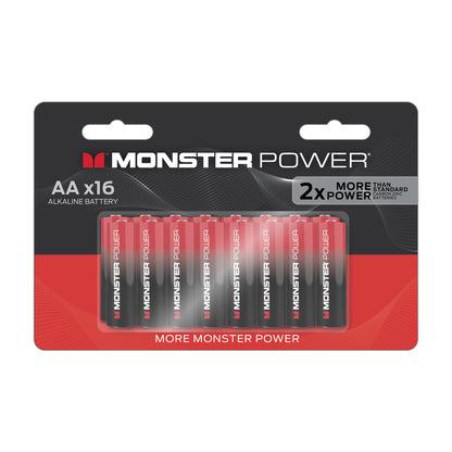 AA Batteries 16 PACK MONSTER