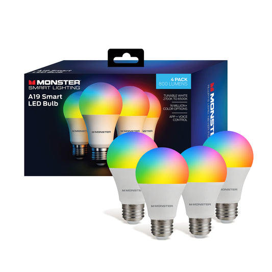 MN SMT RGB+CCT A19E26Bulb 4pk