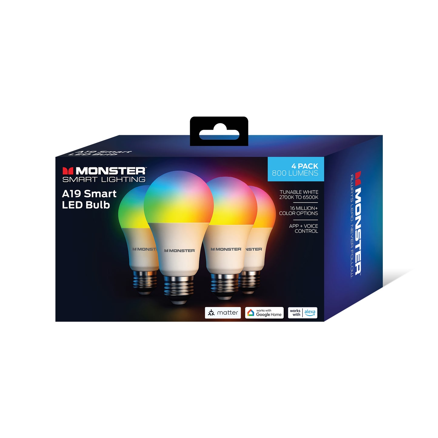 MN SMT RGB+CCT A19E26Bulb 4pk