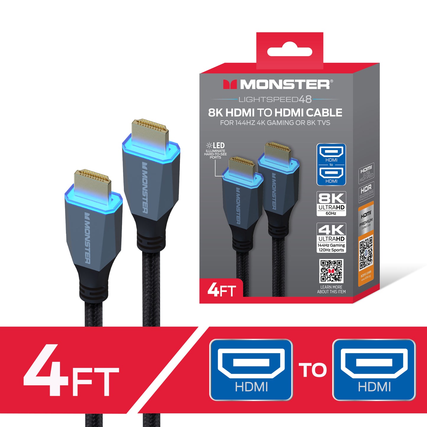 Monster 8K HDMI Cable 4ft
