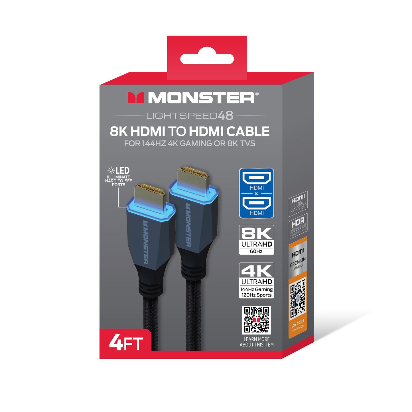 Monster 8K HDMI Cable 4ft