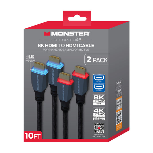 Monster 8k HDMI 10ft 2 pack