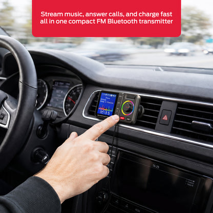 Monster Bluetooth FM Transmitter for Car, 48W Dual USB Fast Charger, PD 30W USB-C & QC 3.0 USB-A, Hands-Free Calling
