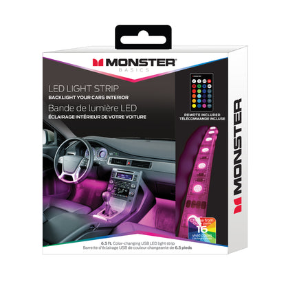 6.5ft Multi-Color LED Car Accent Light Strip