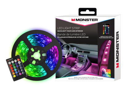 6.5ft Multi-Color LED Car Accent Light Strip