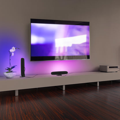 Bluetooth Multi-Color Multi-White LED Light Bar with Multi-Position Base, Mobile App and IR Remote Control