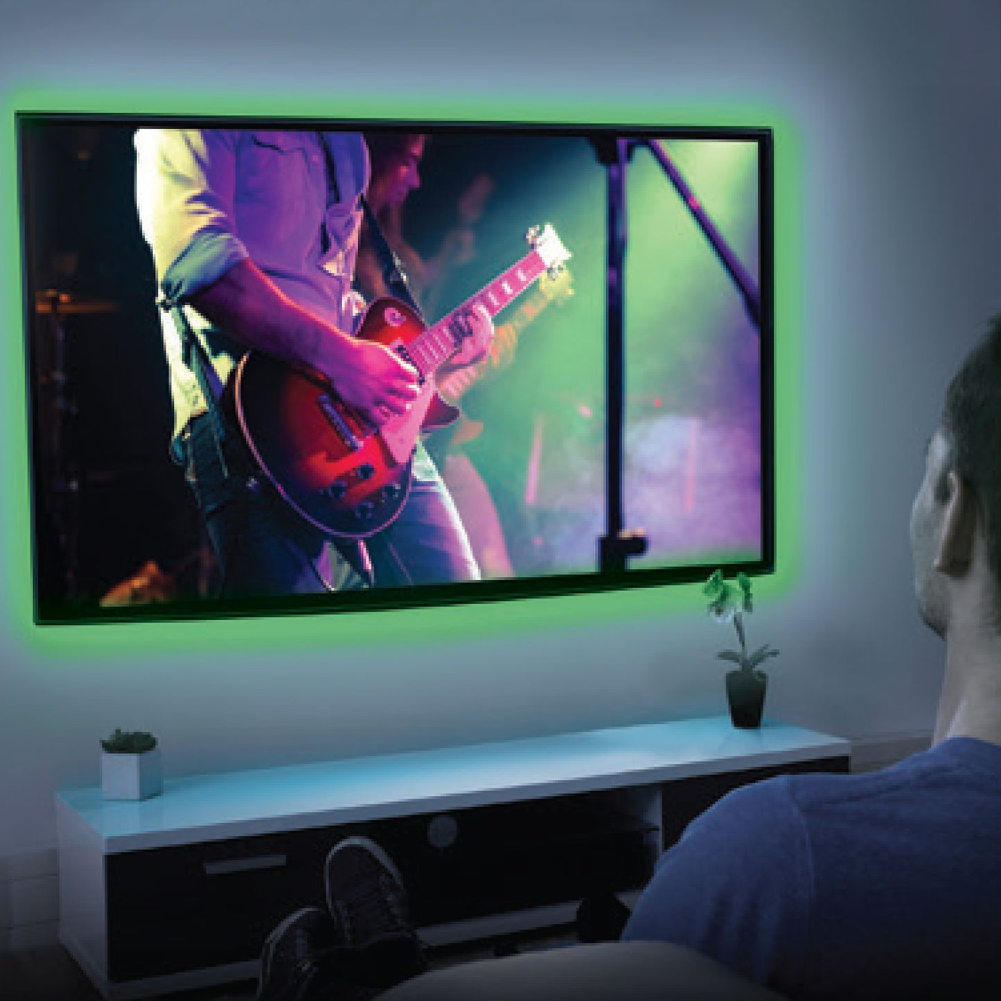 Sound Reactive 6.5 ft Multi-Color LED Light Strip, Remote Control