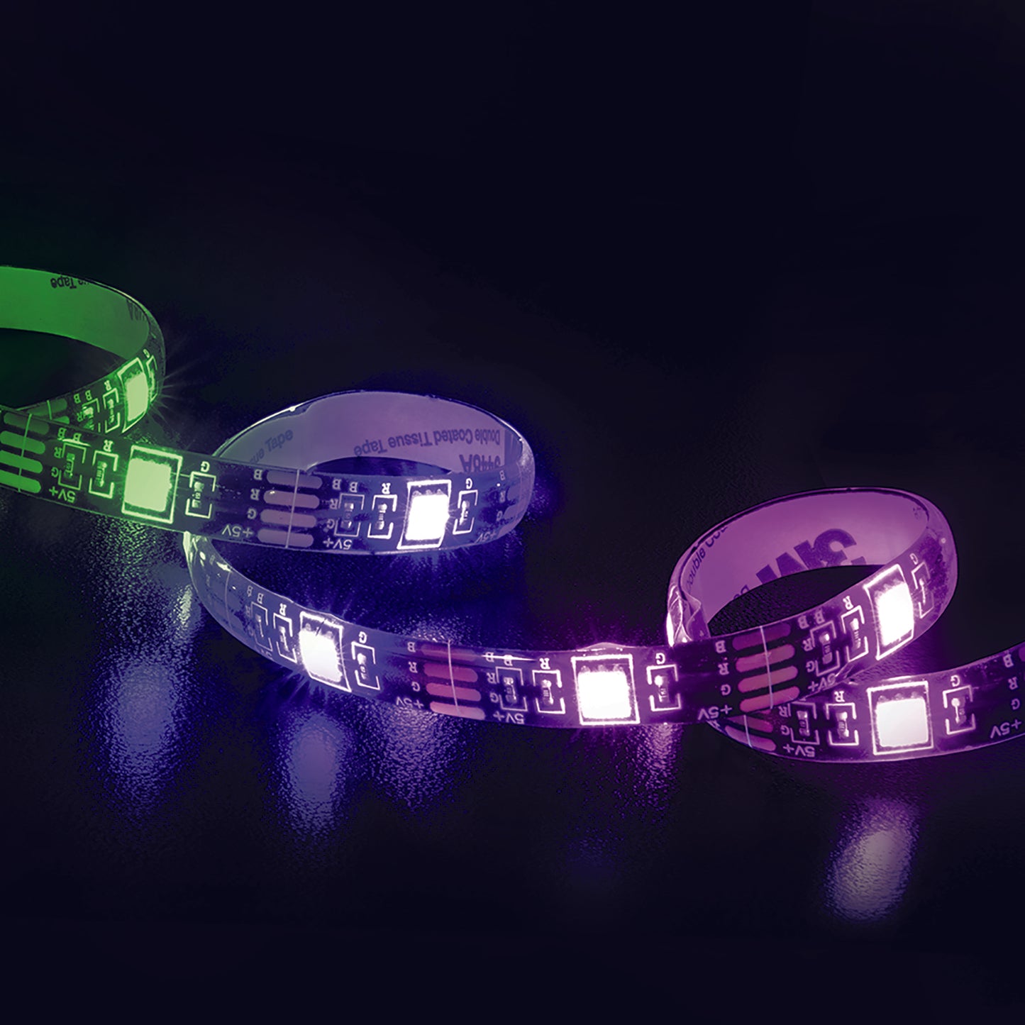 Sound Reactive 6.5 ft Multi-Color LED Light Strip, Remote Control
