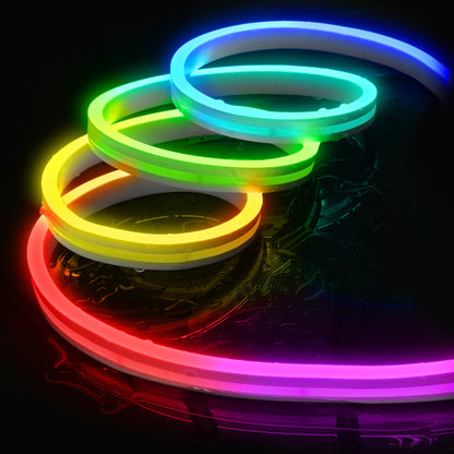 Smart 16.4ft Neon Flow Outdoor Multi-Zone LED Light Strip, IP66 Weather & Water Resistant