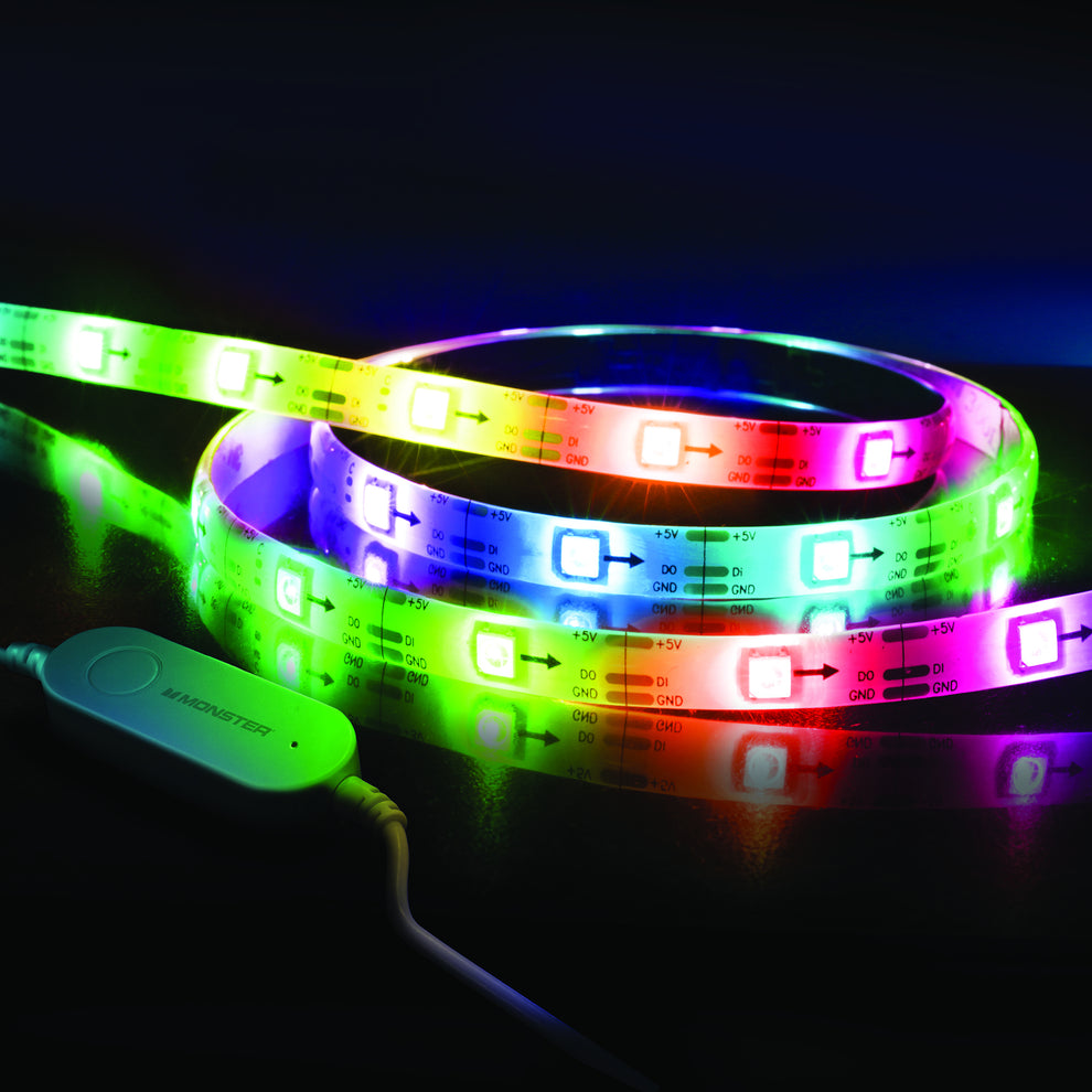 Smart Color Flow Indoor LED Light Strip, Multiple Colors at Once ...