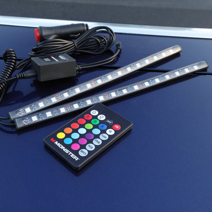 2-Pack Bluetooth Car Interior LED Accent Lights
