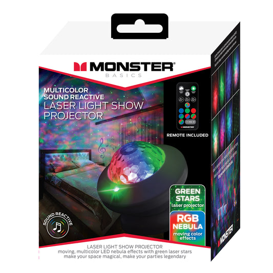 Sound Reactive Multi-Color Laser Light Show Projector