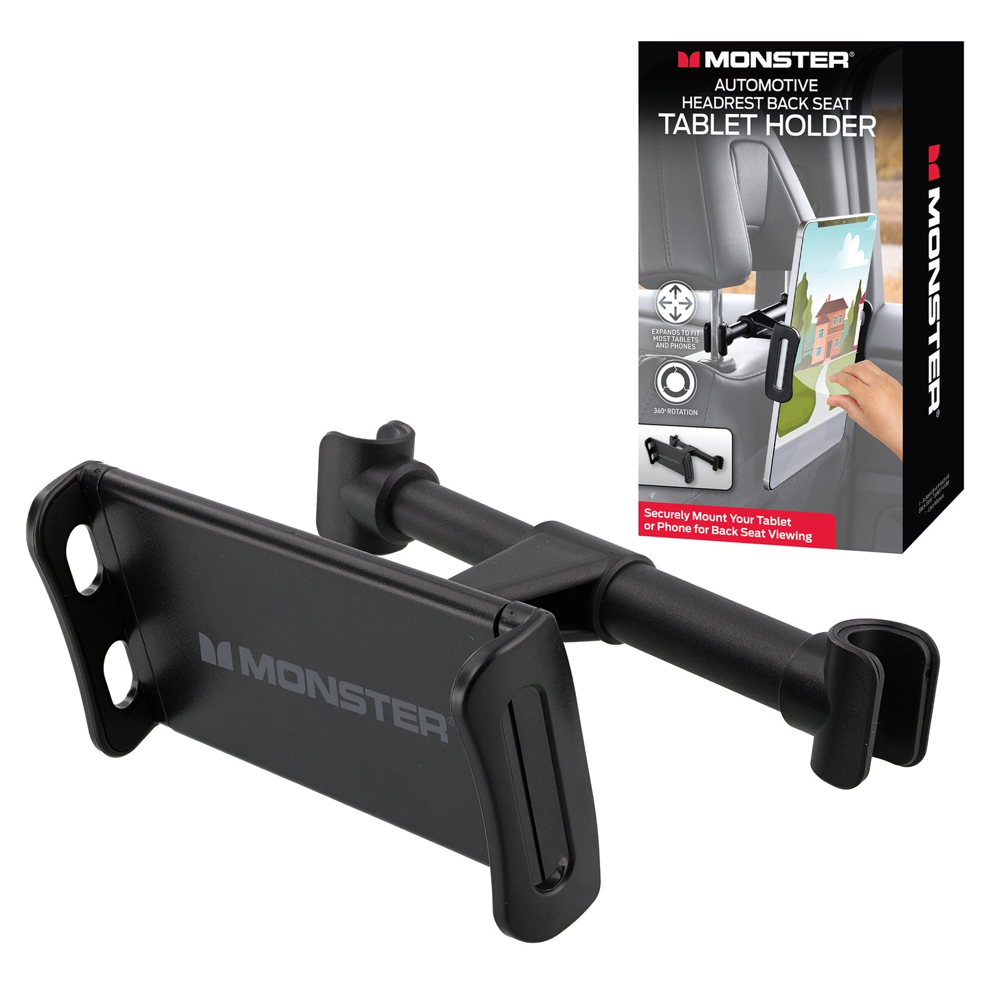 2 pack Universal Backseat Headrest Tablet Mount - Keep Passengers Entertained on the Go!