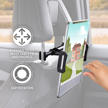 2 pack Universal Backseat Headrest Tablet Mount - Keep Passengers Entertained on the Go!