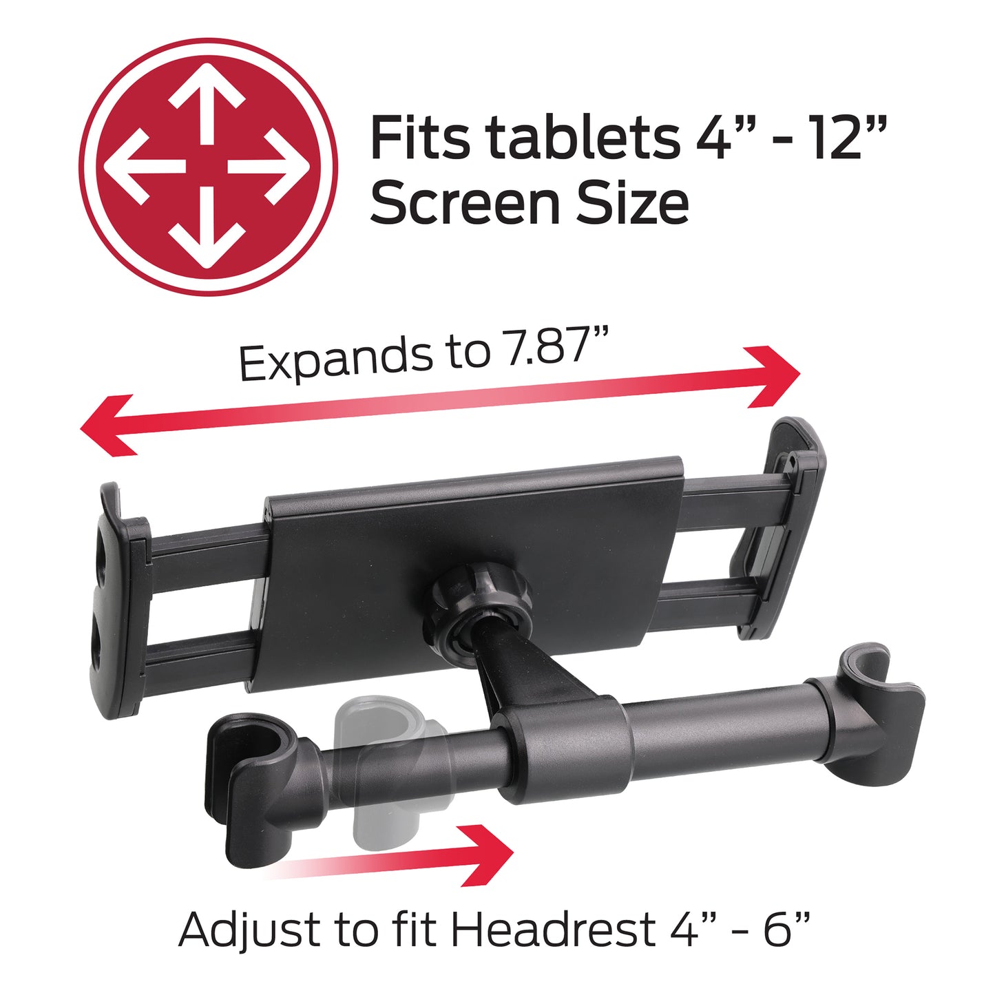 2 pack Universal Backseat Headrest Tablet Mount - Keep Passengers Entertained on the Go!
