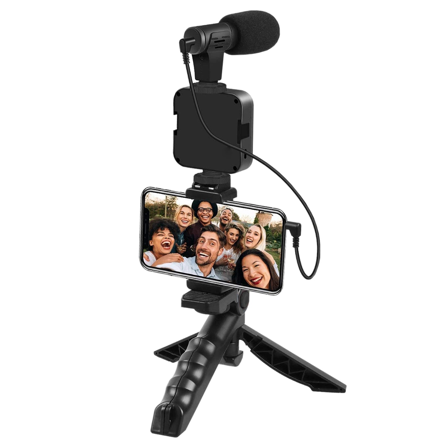Smartphone LED Video Recording Mount, for Vlogging/Live Streams/Social Media