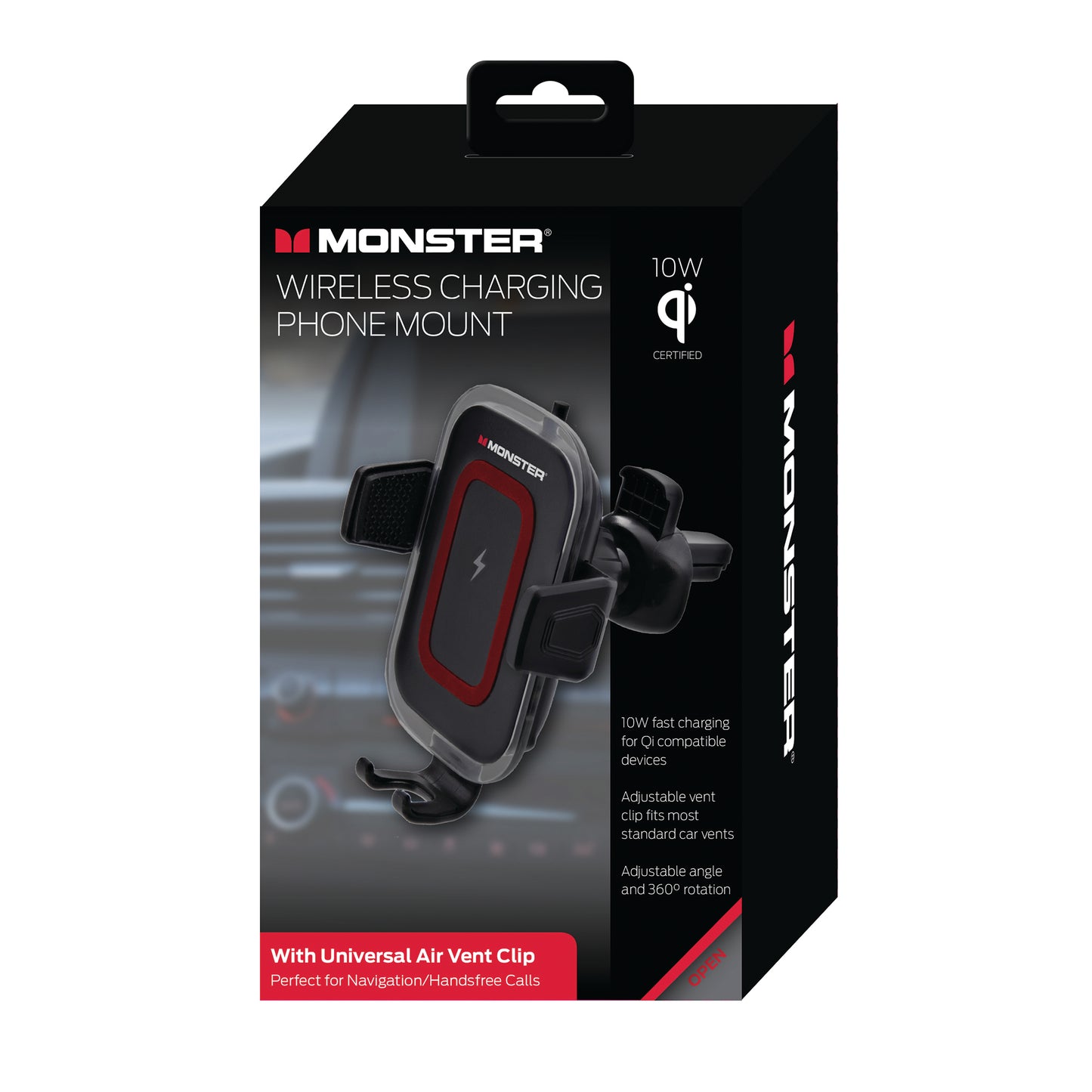 Wireless 10W Charging Phone Vent Mount