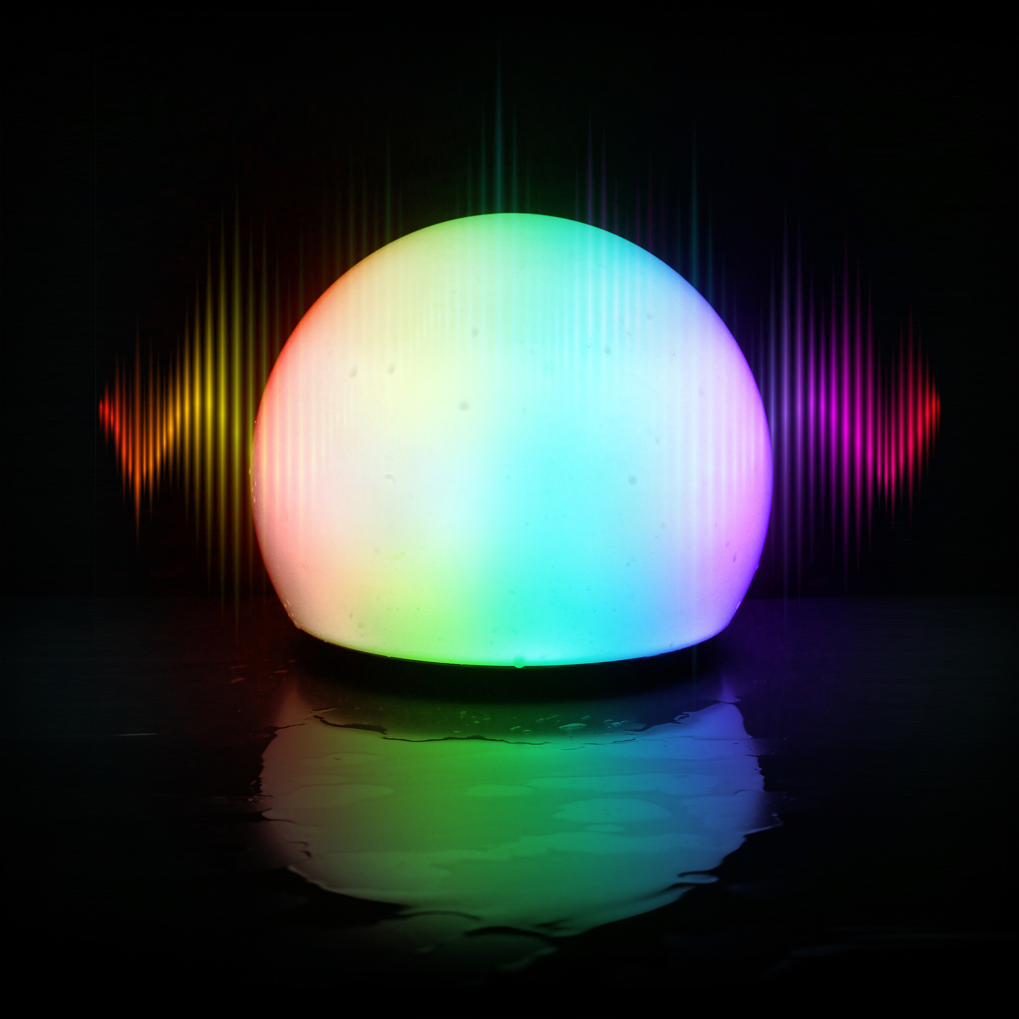 7′ Orb+ Smart Portable LED Light, Swirling Multi-Color Lighting, Indoor/ Outdoor, Touch-Control - Monster Illuminessence
