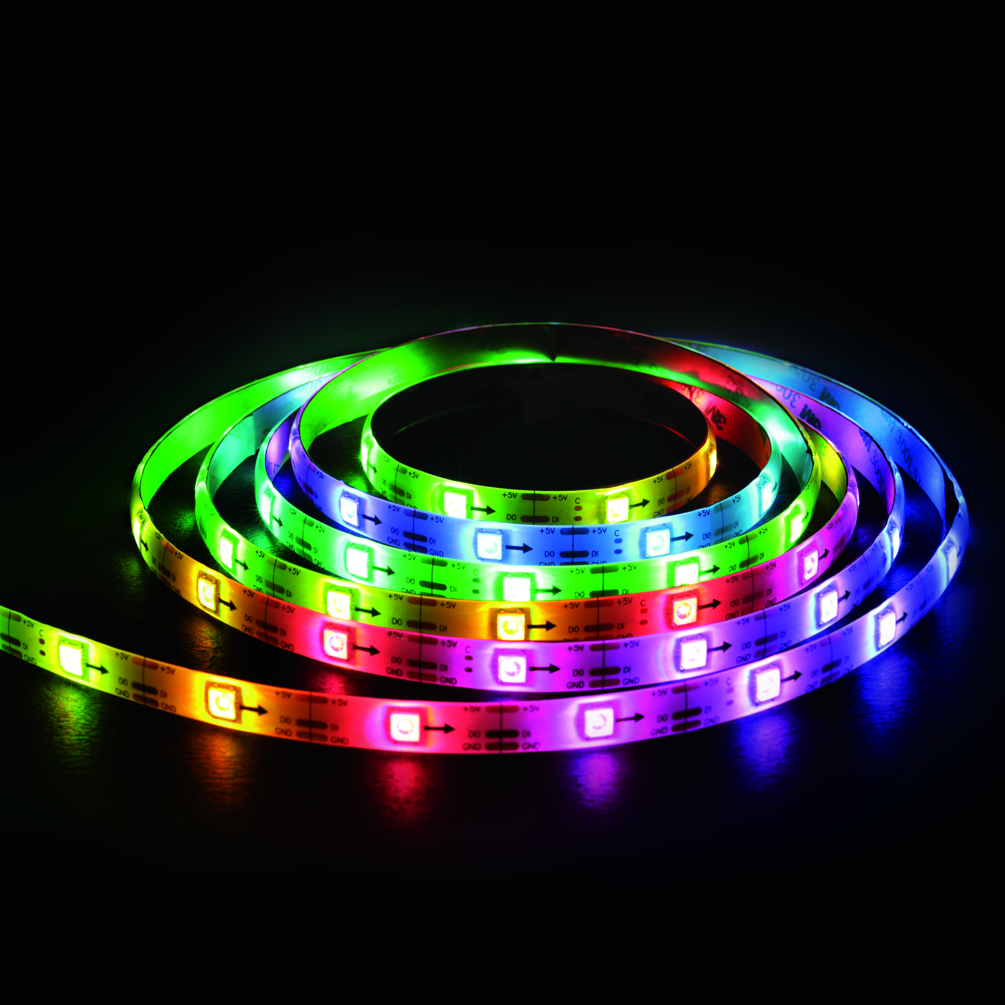 16.4ft Sound Reactive Color Flow Effect LED Light Strip with Remote Control - Monster Illuminessence