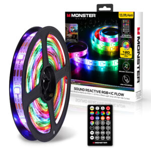 Xtreme Lit 32.8ft RGBW Color-Changing Indoor LED Light Strip, Remote  Control, Powered by 12V Adapter 